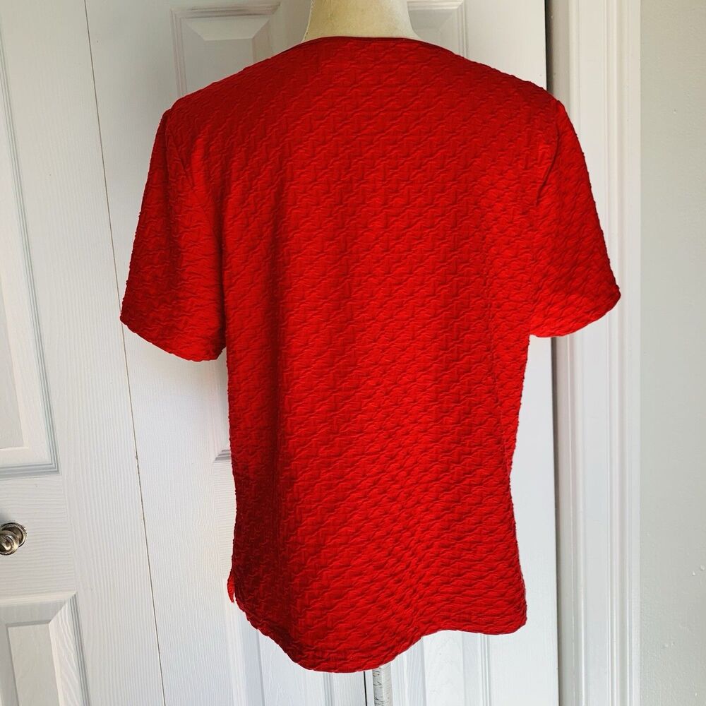 Vintage 80s Kenneth Too Top Women’s Size L Red - Picture 3 of 16